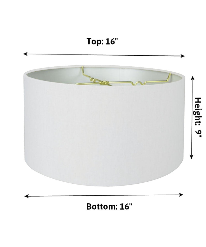 2 Light Swag Plug-In Pendant 16"w White Linen Drum with Diffuser, White Cord